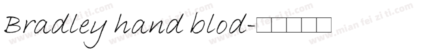 Bradley hand blod字体转换